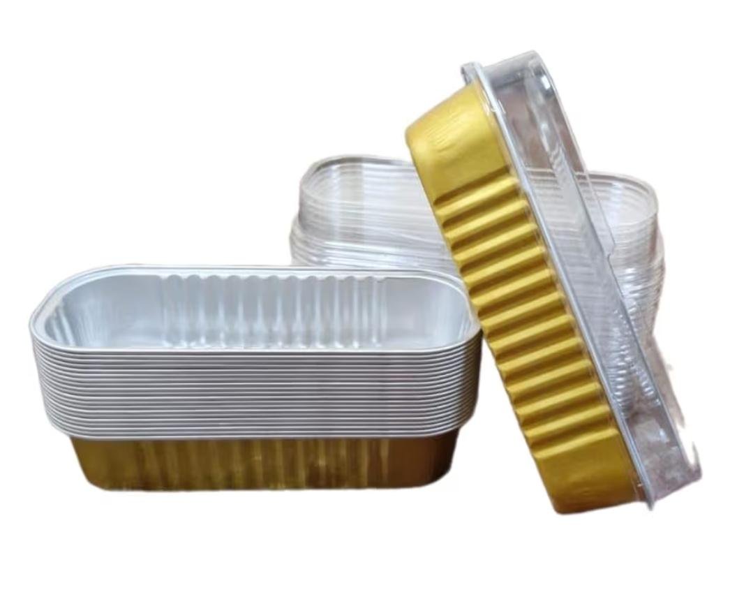 Aluminum Dessert Container Rectangle (set of 24) - Reusable Bake & Serve Tray, Perfect For Catering, Home Baking & Food Storage